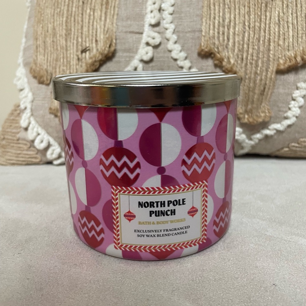 North Pole Punch Bath and Body Works 3 Wick Candle